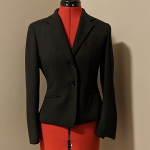 AK Anne Klein Elements Brown Split Cuff Blazer